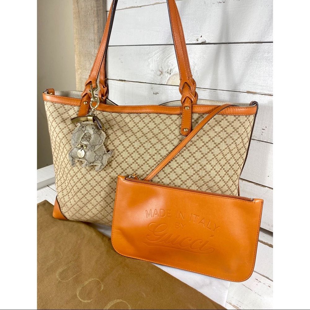 |TRADED| Gucci Diamante Print Shopper Tote & Pouch - Picture 2 of 12